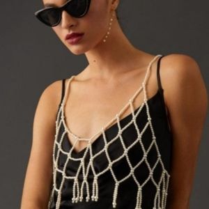 Anthropology / current air pearl beaded cami tank top NWT